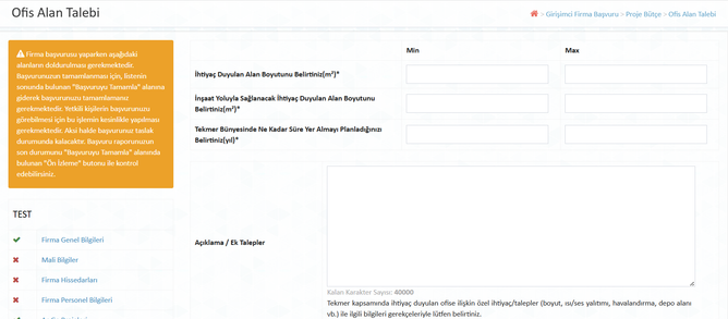 Ofis Alanı Talebi